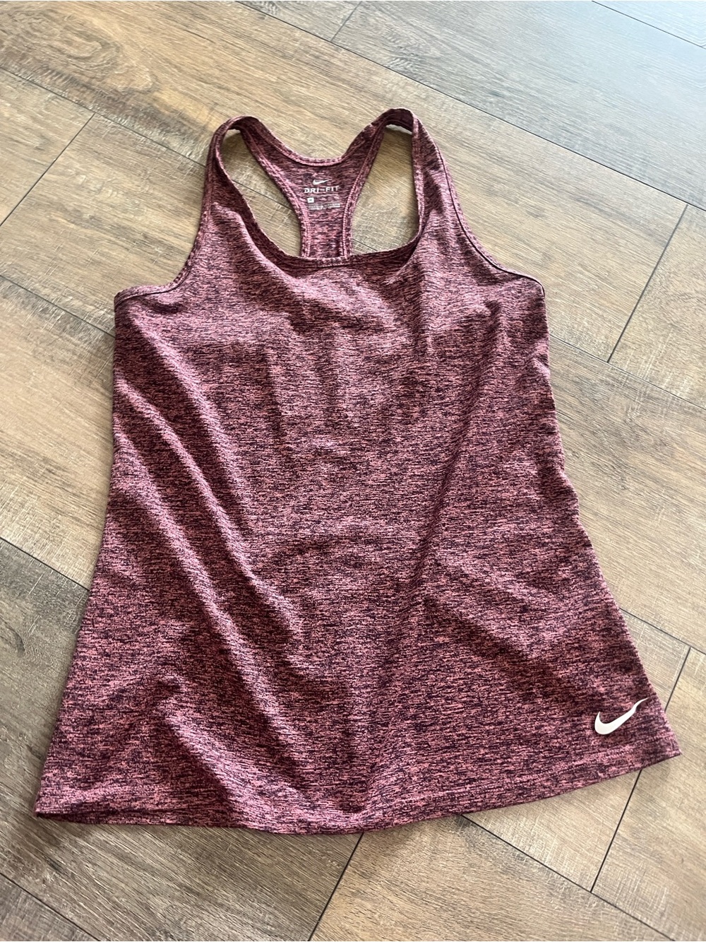 Nike Women's Maroon/Black Heather Racerback Tanktop EUC Size Medium